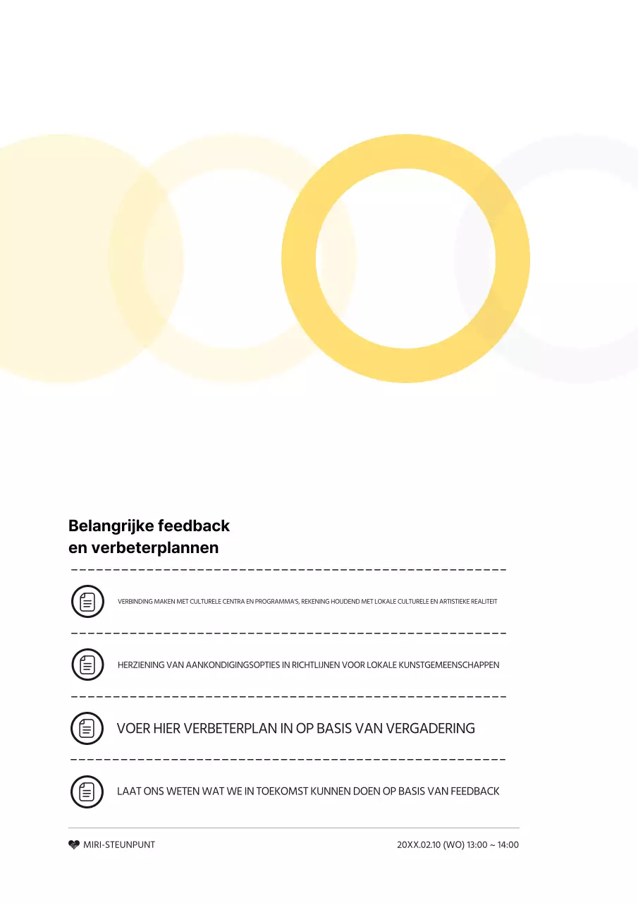 Gele eenvoudige rapportinformatie leveren