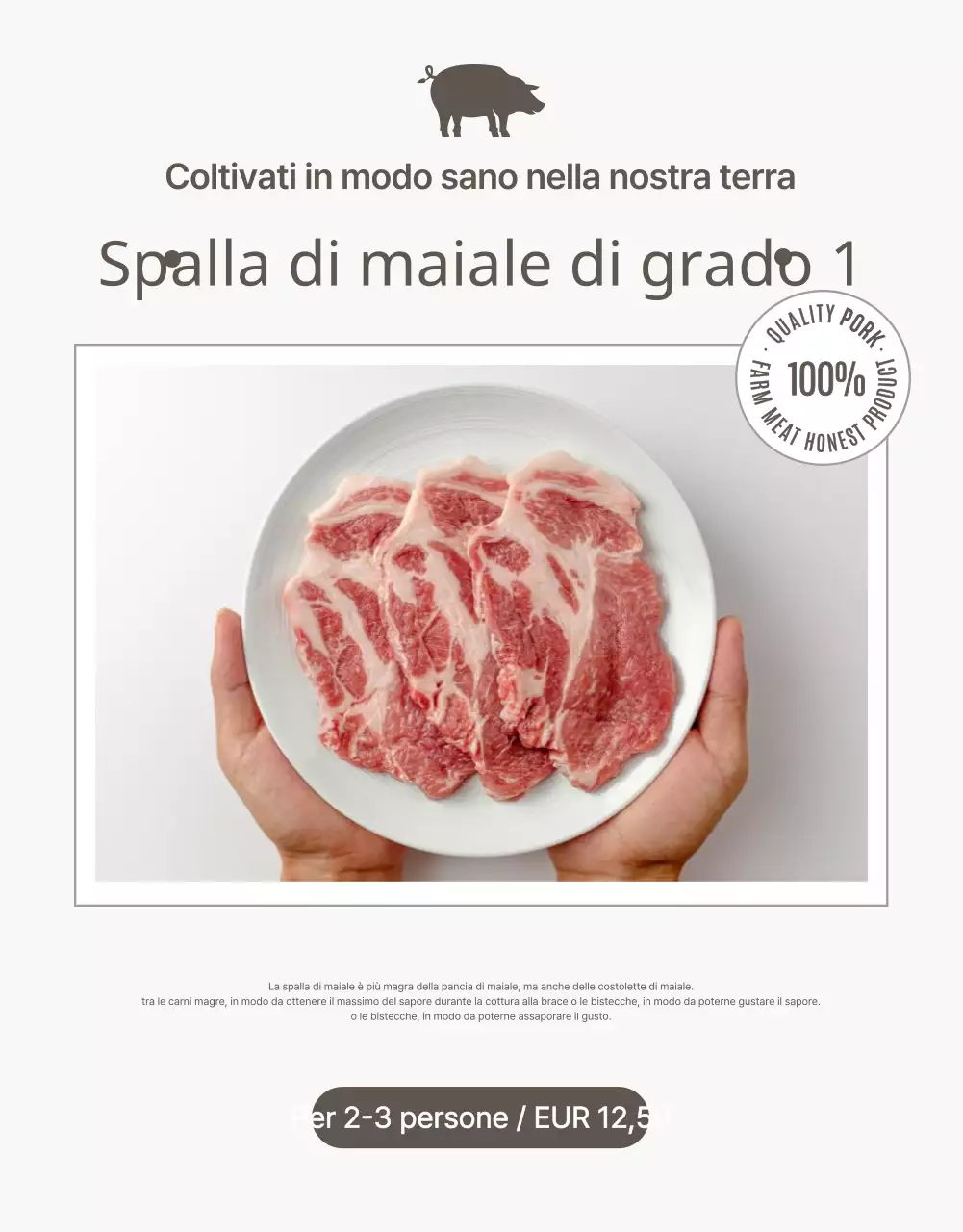 Beige e semplice per promuovere i prodotti zootecnici