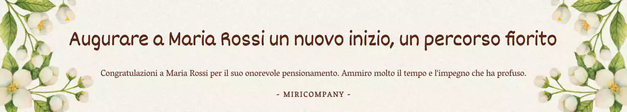 Elegante nomina onoraria in beige