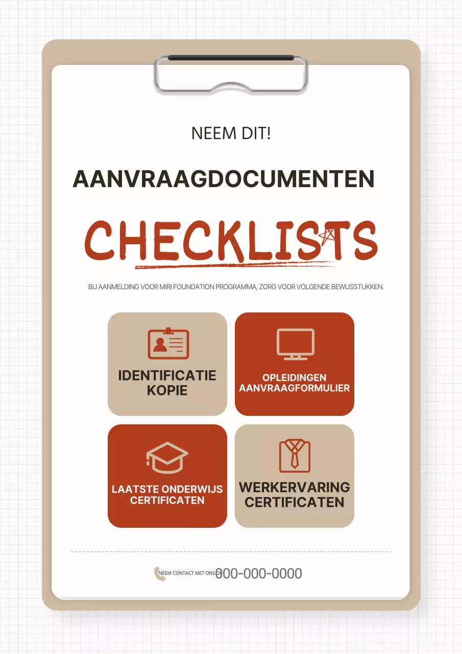 Beige Eenvoudig Aanvraagformulier