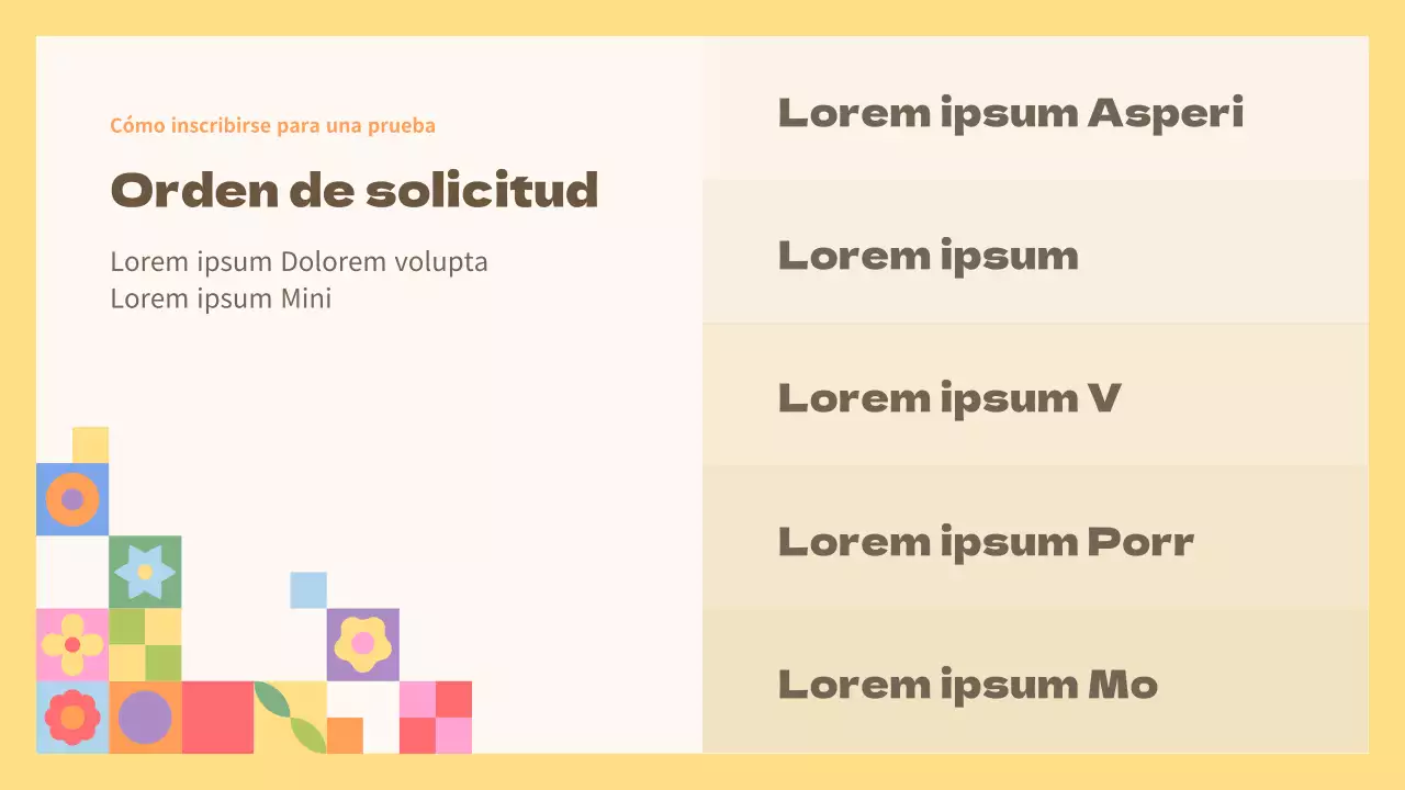 Guía de experiencias culturales tradicionales amarilla y naranja