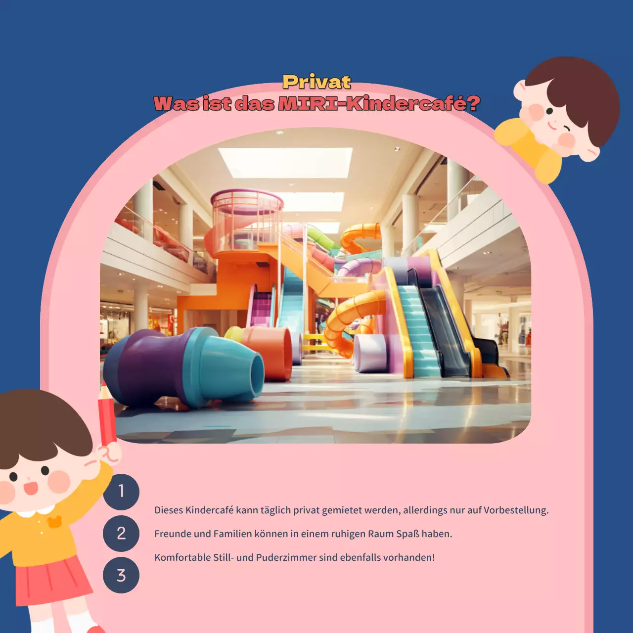 Förderung des gemütlichen Kindercafés von Blue