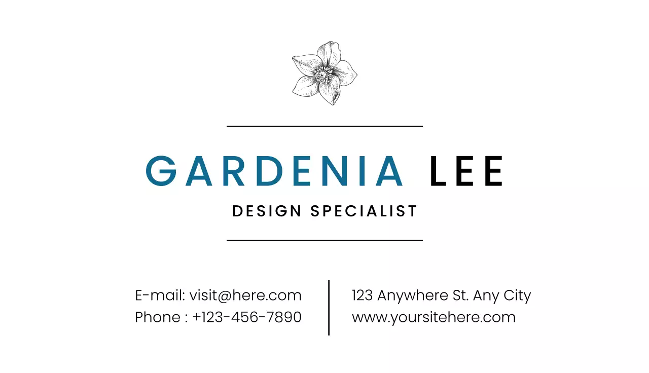 Blue Minimal Business Card