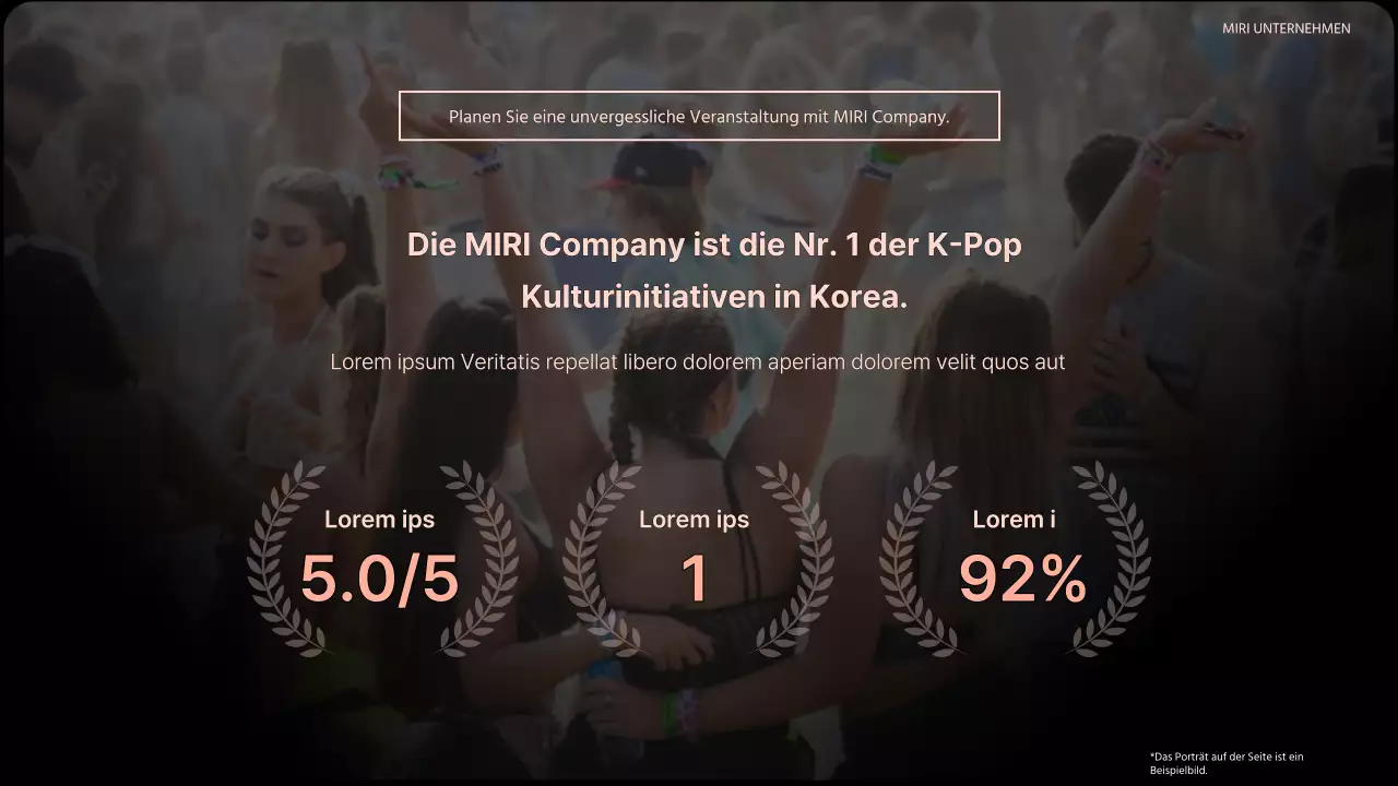 Orangefarbenes und trendiges Event-Pitchdeck für Unternehmen