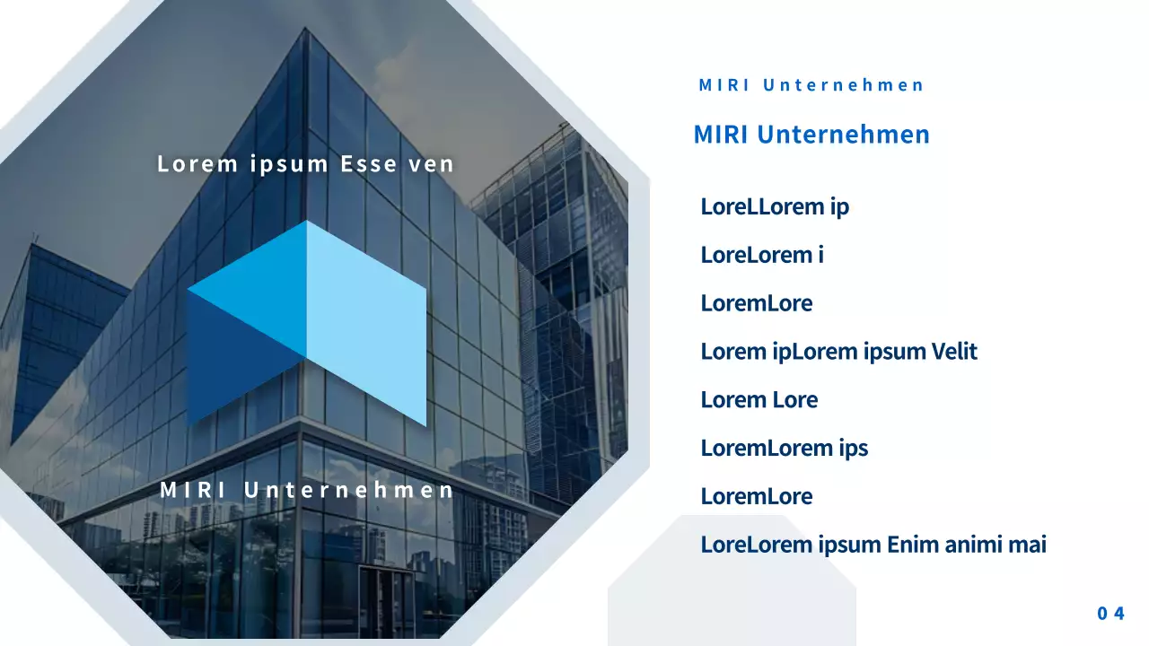 Fördern Sie Ihr blaues modernes Unternehmensprofil