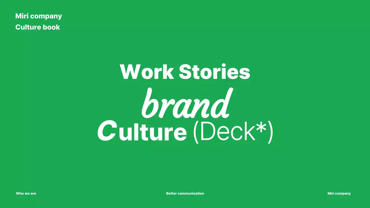 Apresentação do documento da marca Green Minimal