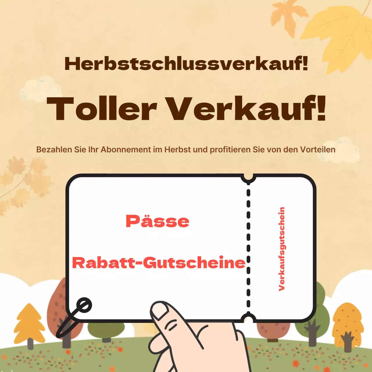 Beige Vintage Werbeführer