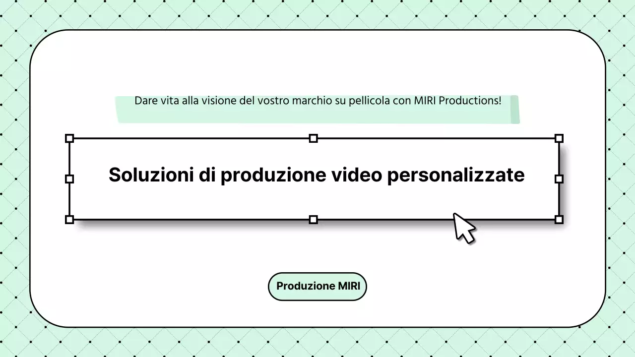Proposta di società di produzione video semplice e color menta