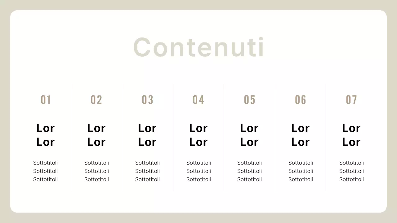 Descrizione del profilo aziendale di Beige Simple