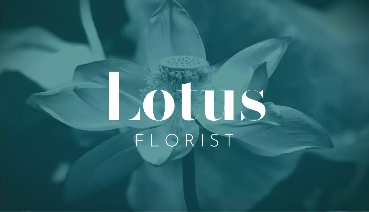 Teal Modern Florist Business Card