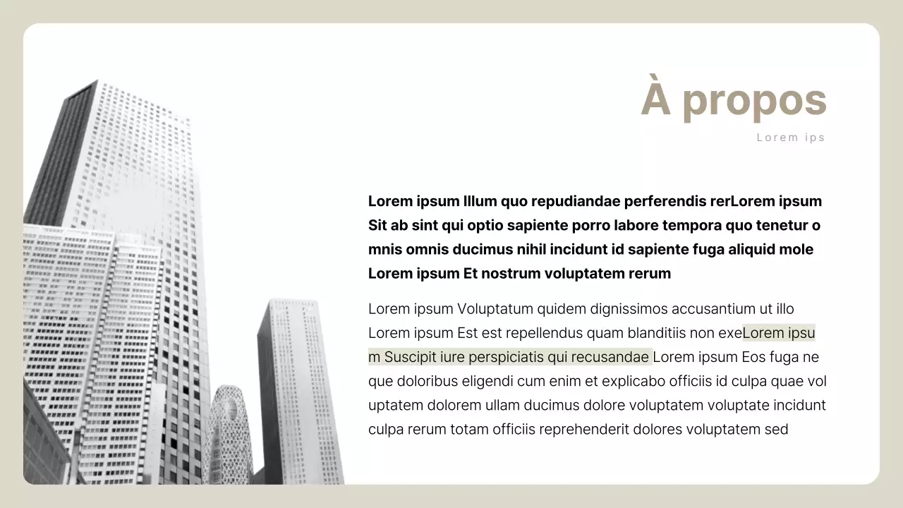 Beige Simple Description du profil de l'entreprise