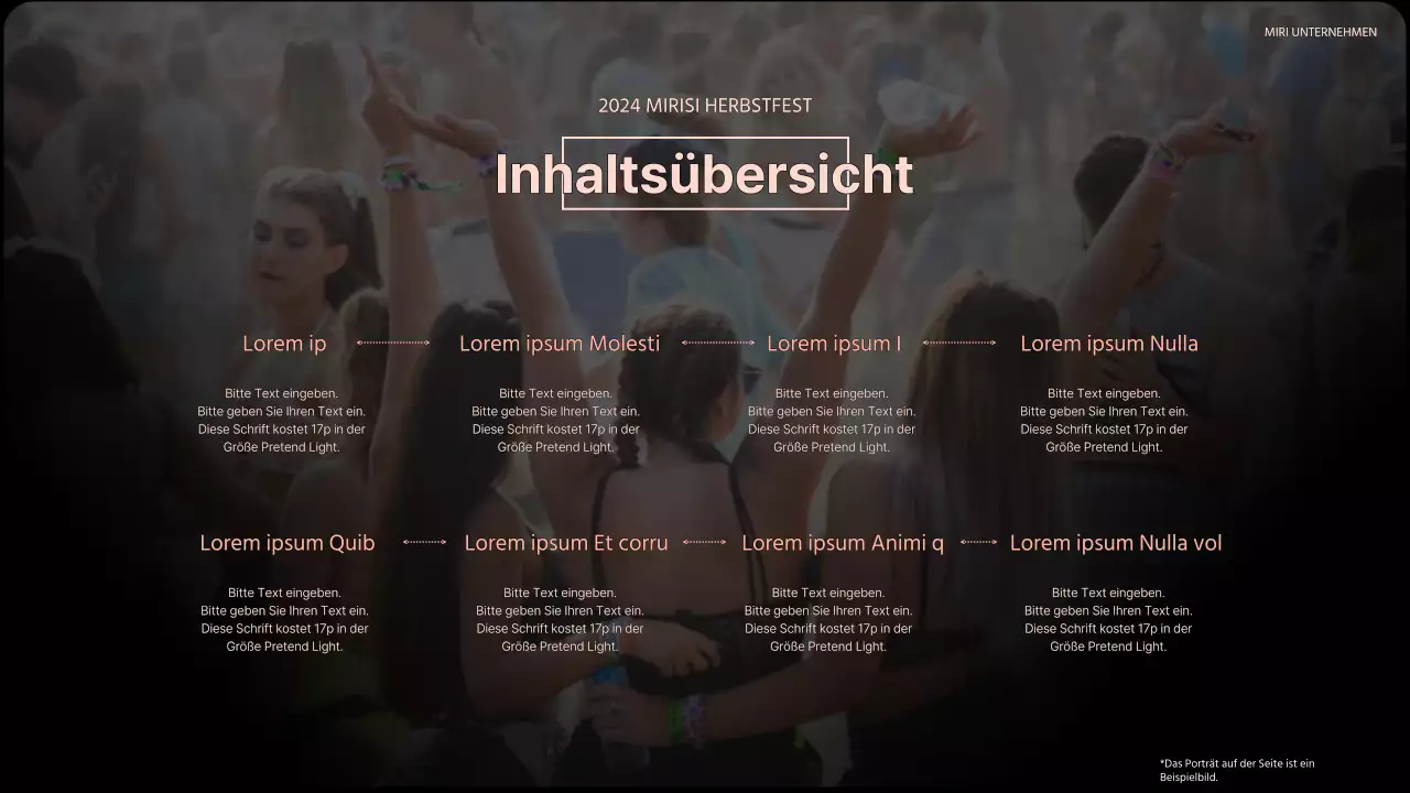 Orangefarbenes und trendiges Event-Pitchdeck für Unternehmen