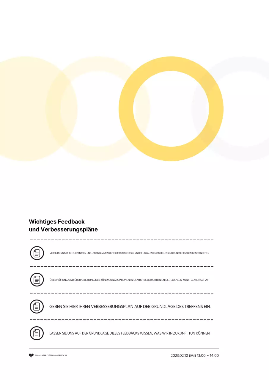 Lieferung von gelben einfachen Berichtsinformationen