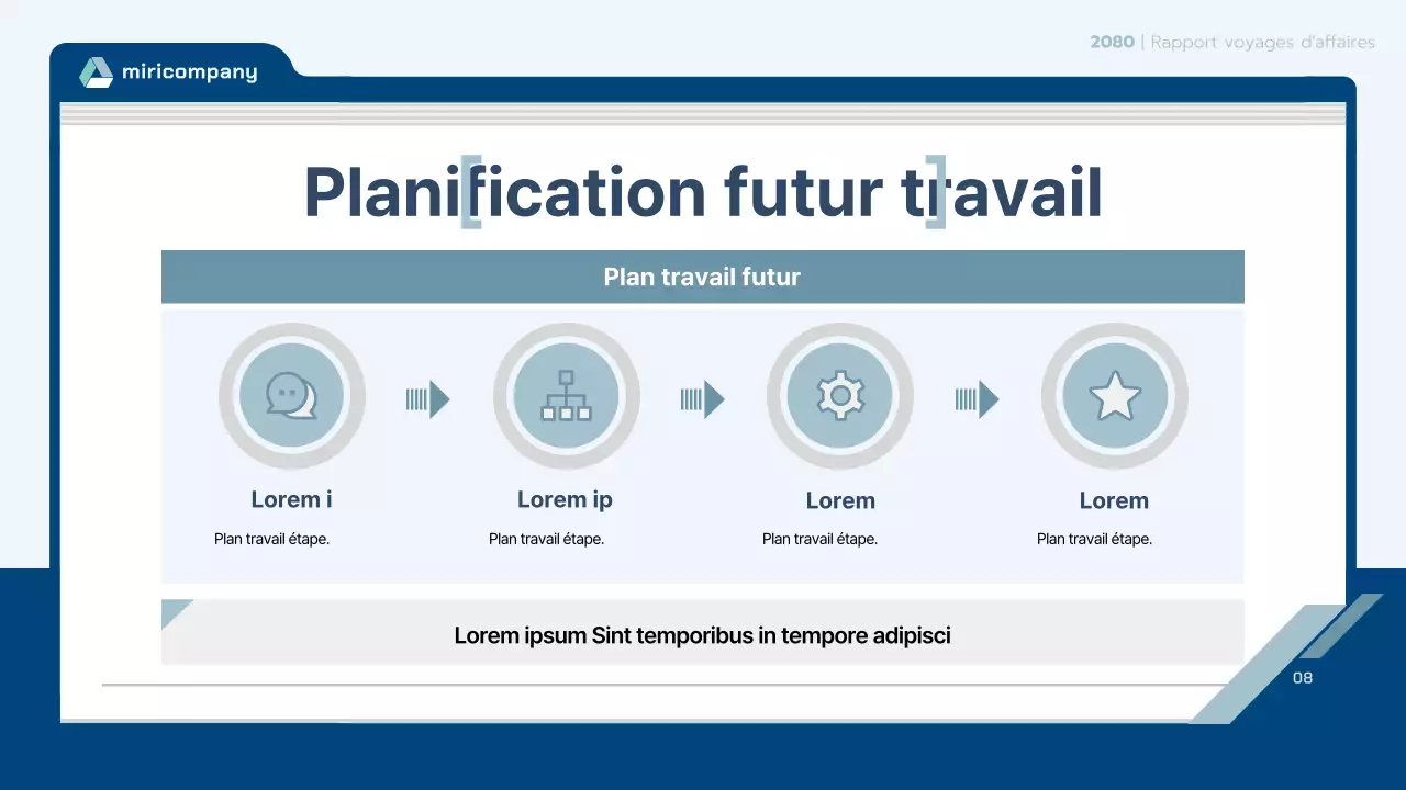 Contrat de rapport de voyage bleu clair et propre
