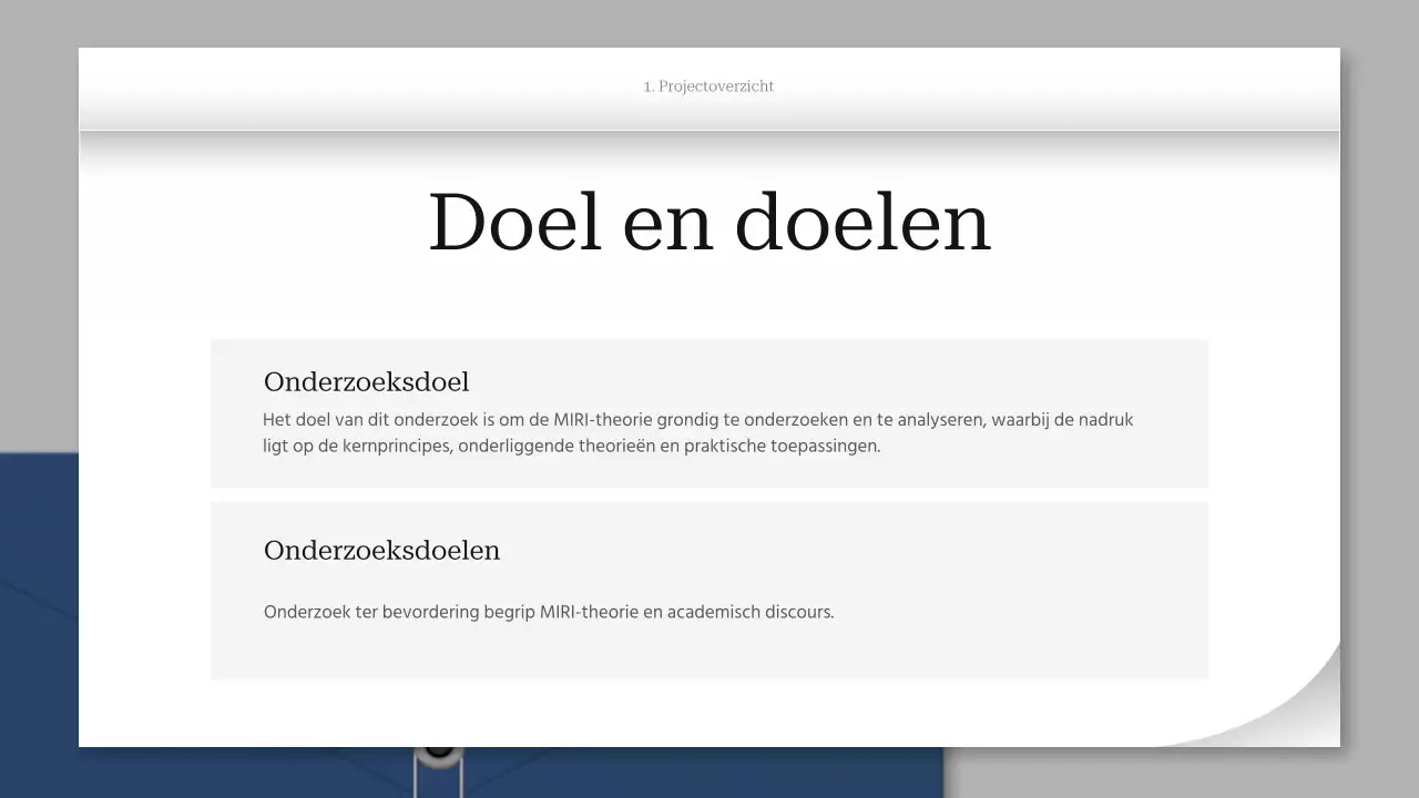 grijs professioneel projectdocument