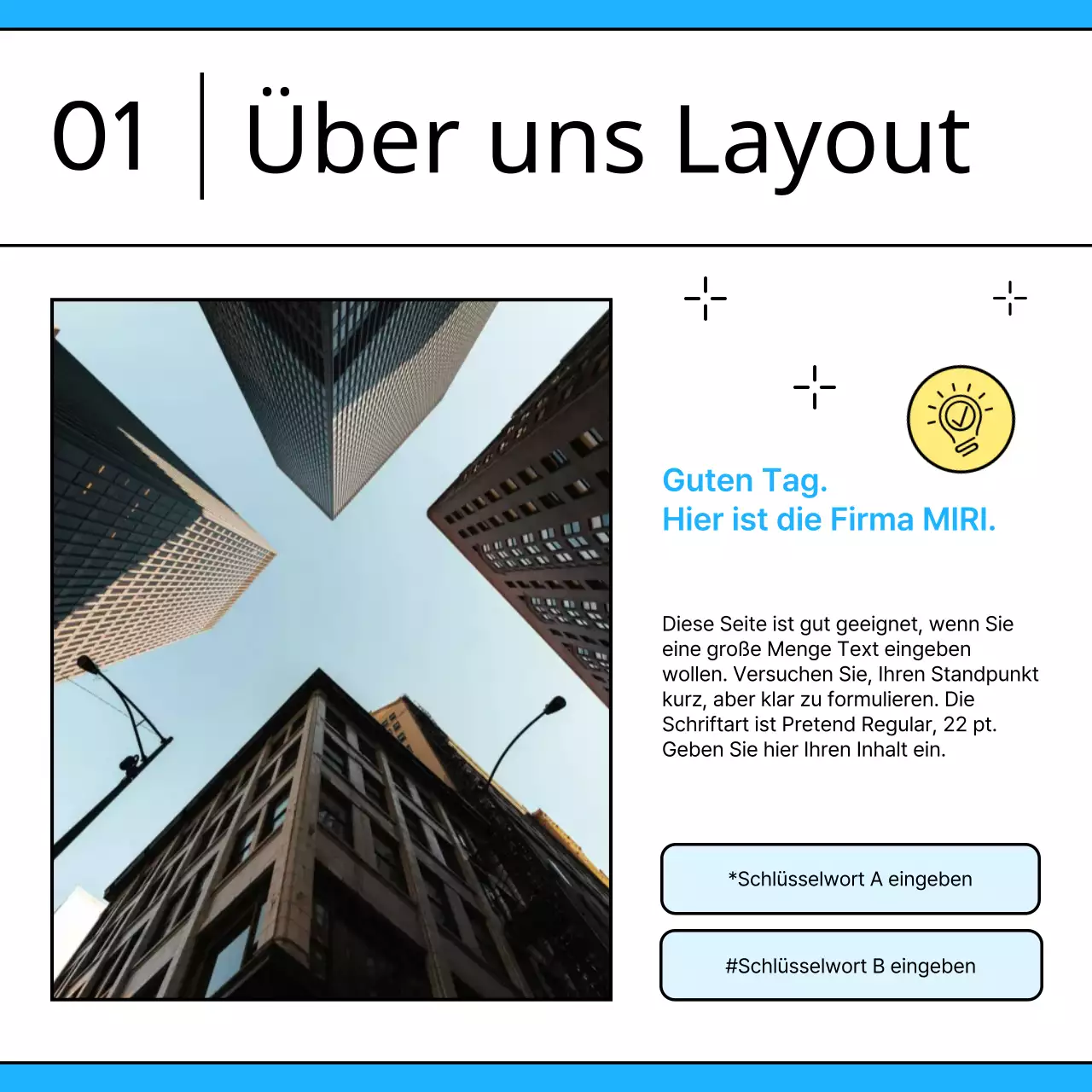 Fördern Sie die hellblaue saubere Vorlage