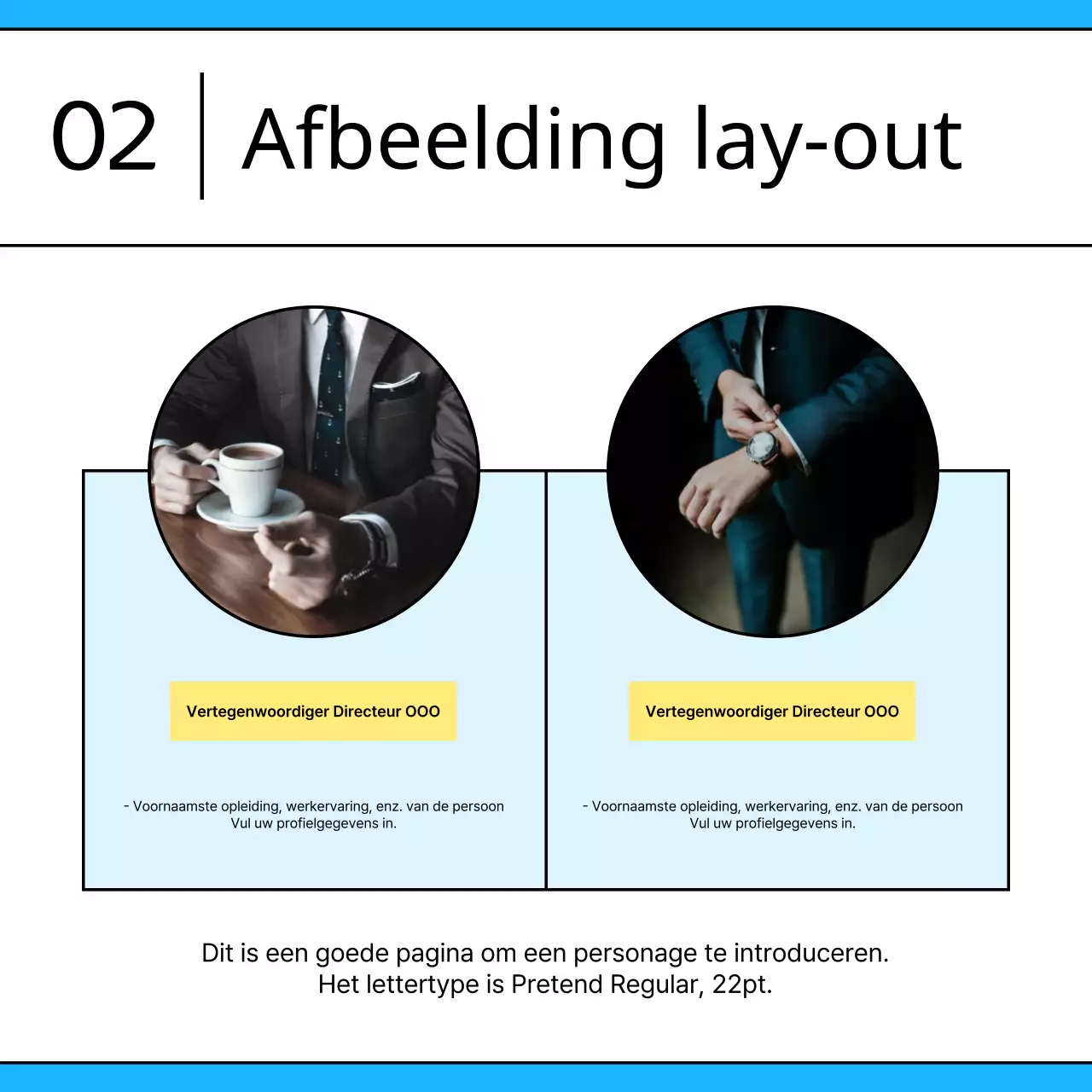 Promoot de lichtblauwe strakke sjabloon