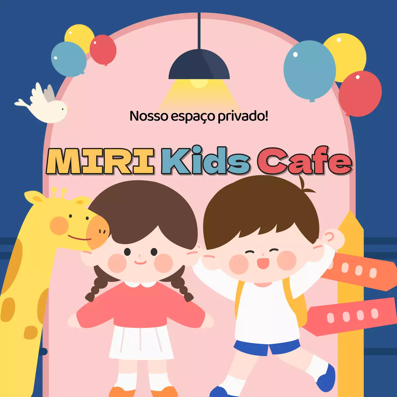 Promover o acolhedor café para crianças da Blue