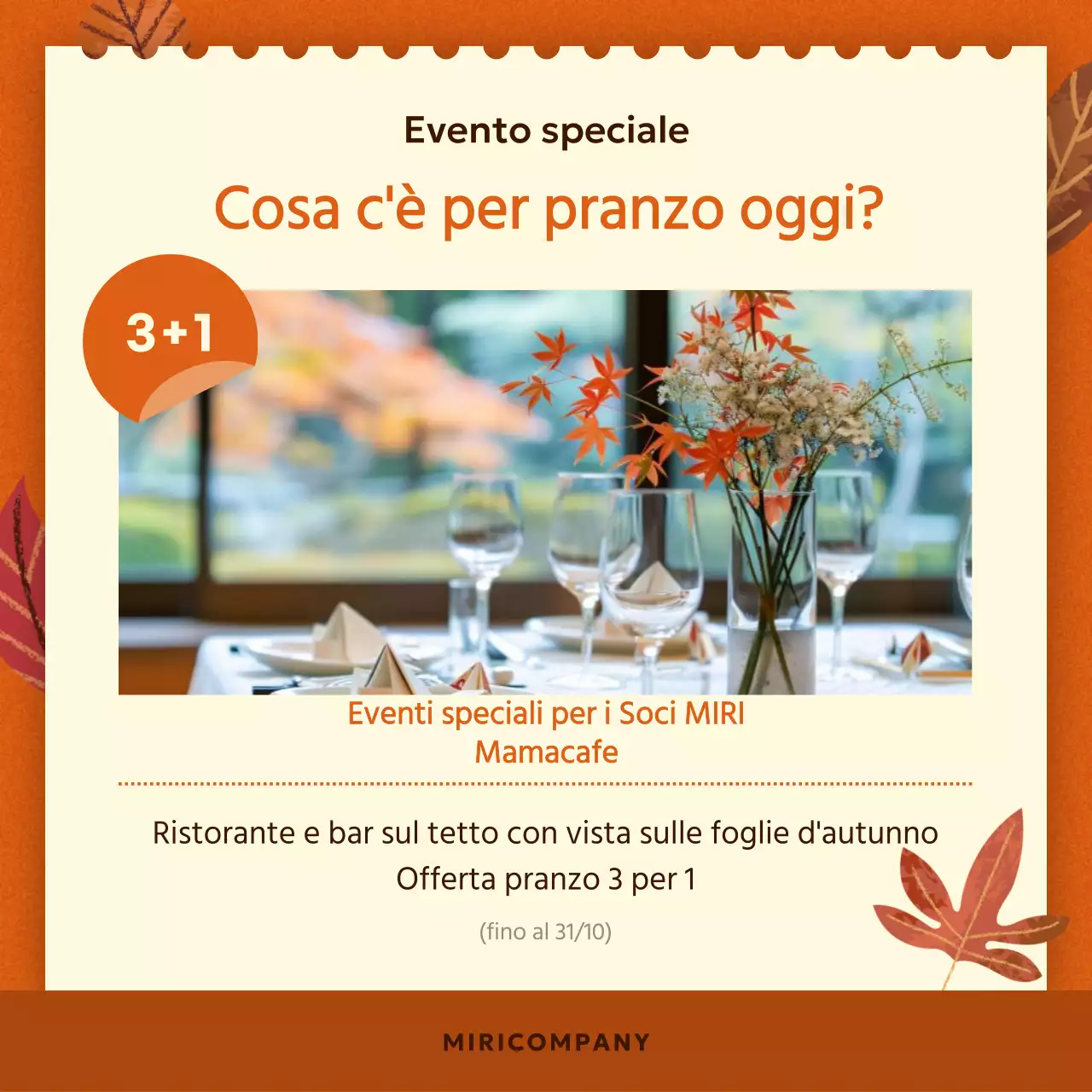 Una carrellata di promozioni autunnali in arancione e marrone