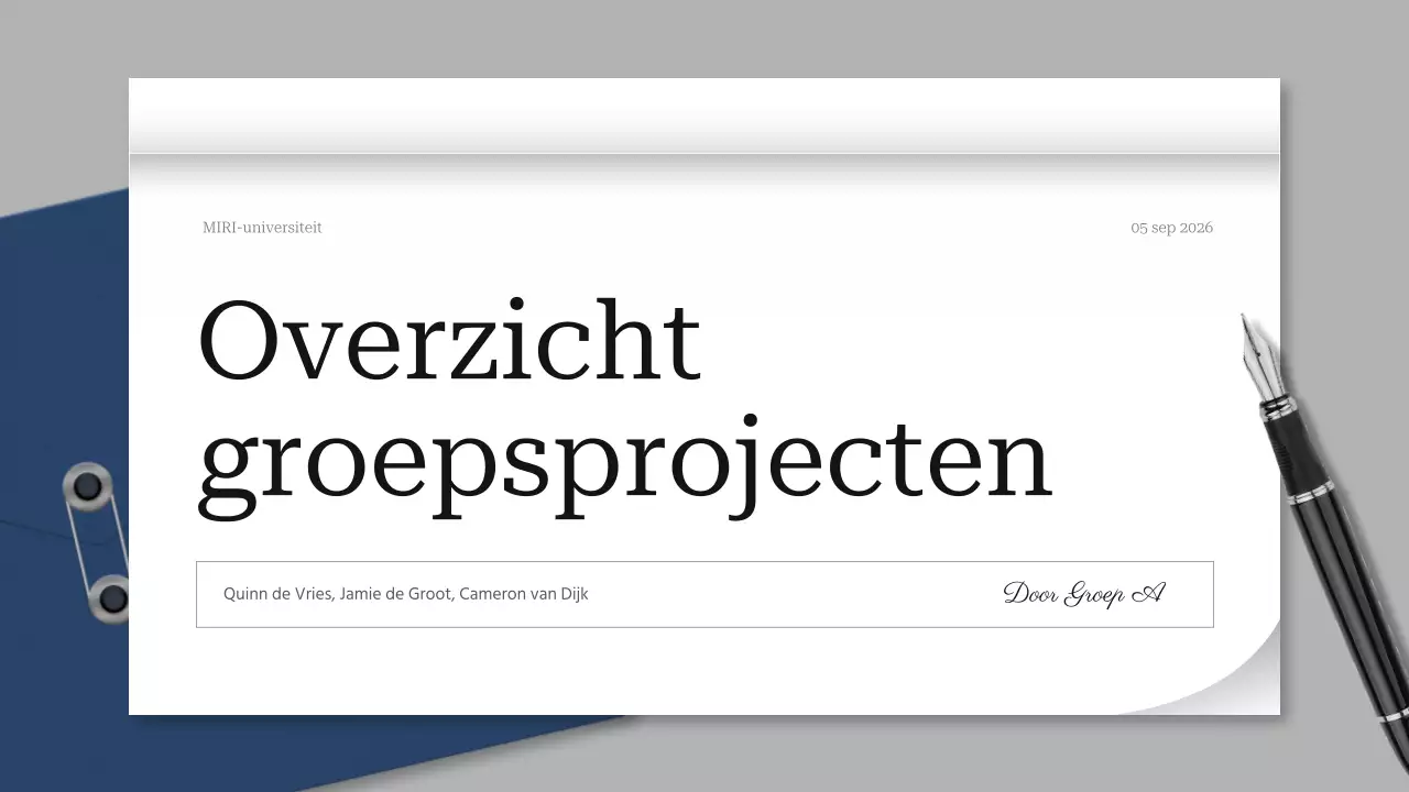 grijs professioneel projectdocument