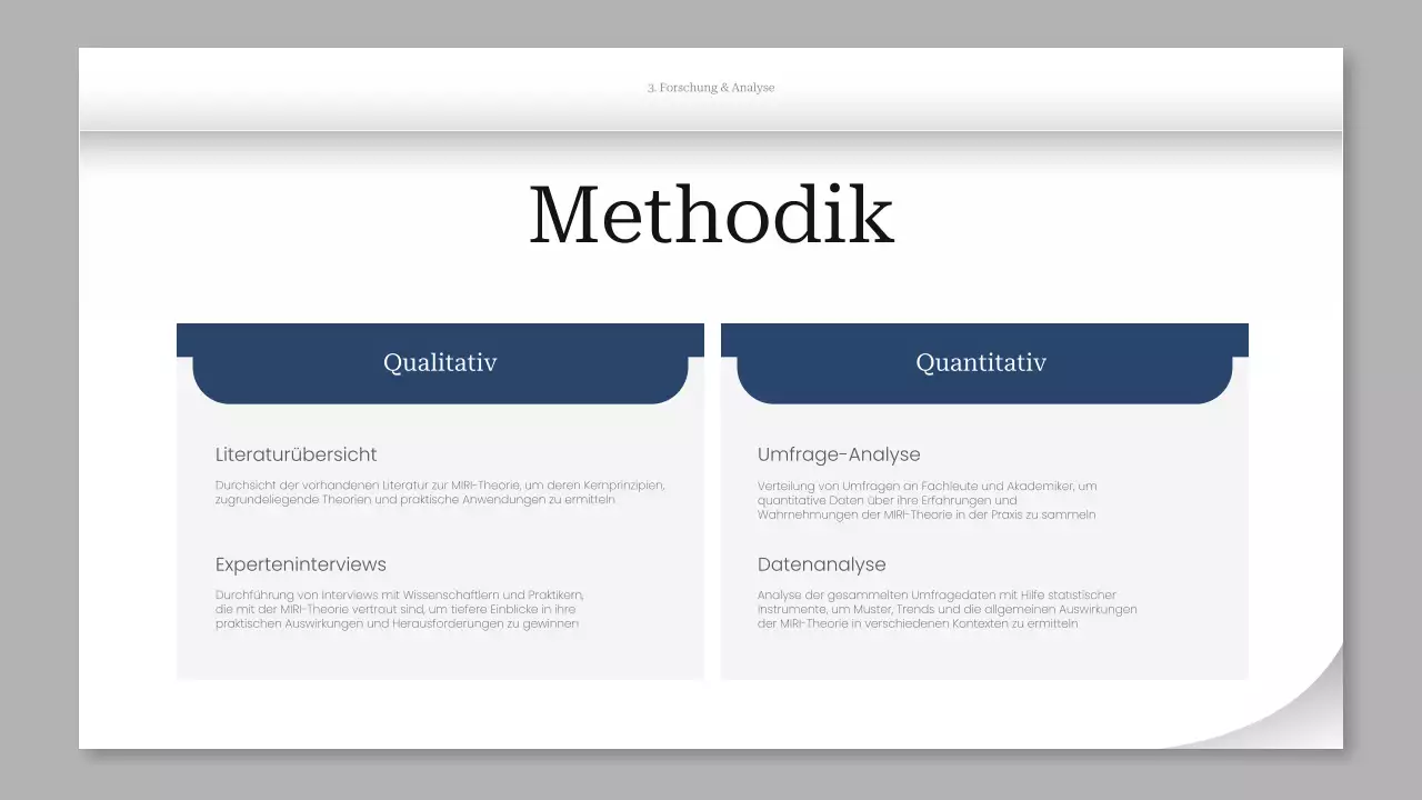 graues professionelles Projektdokument