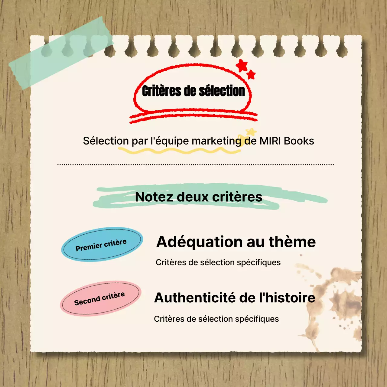 Annonce d'un appel à histoires beige et vintage