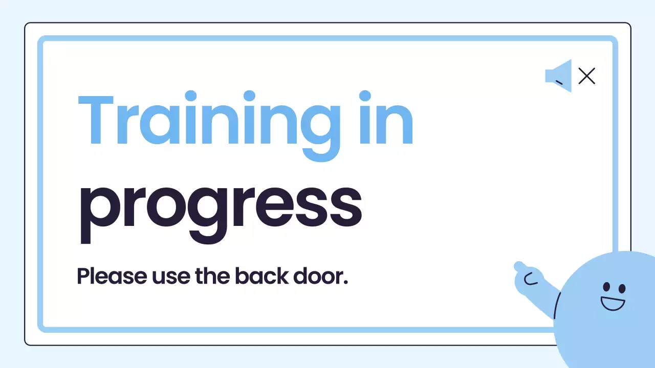 Blue Simple Office Notice Announcement Presentation