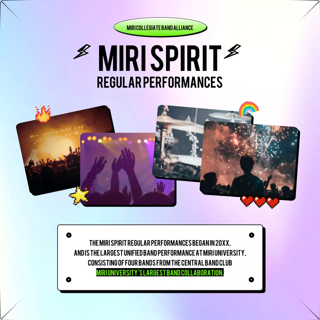 Rainbow Playful Band Event Instagram Carousel