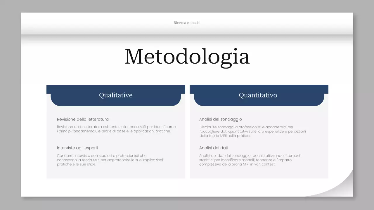 documento di progetto professionale grigio