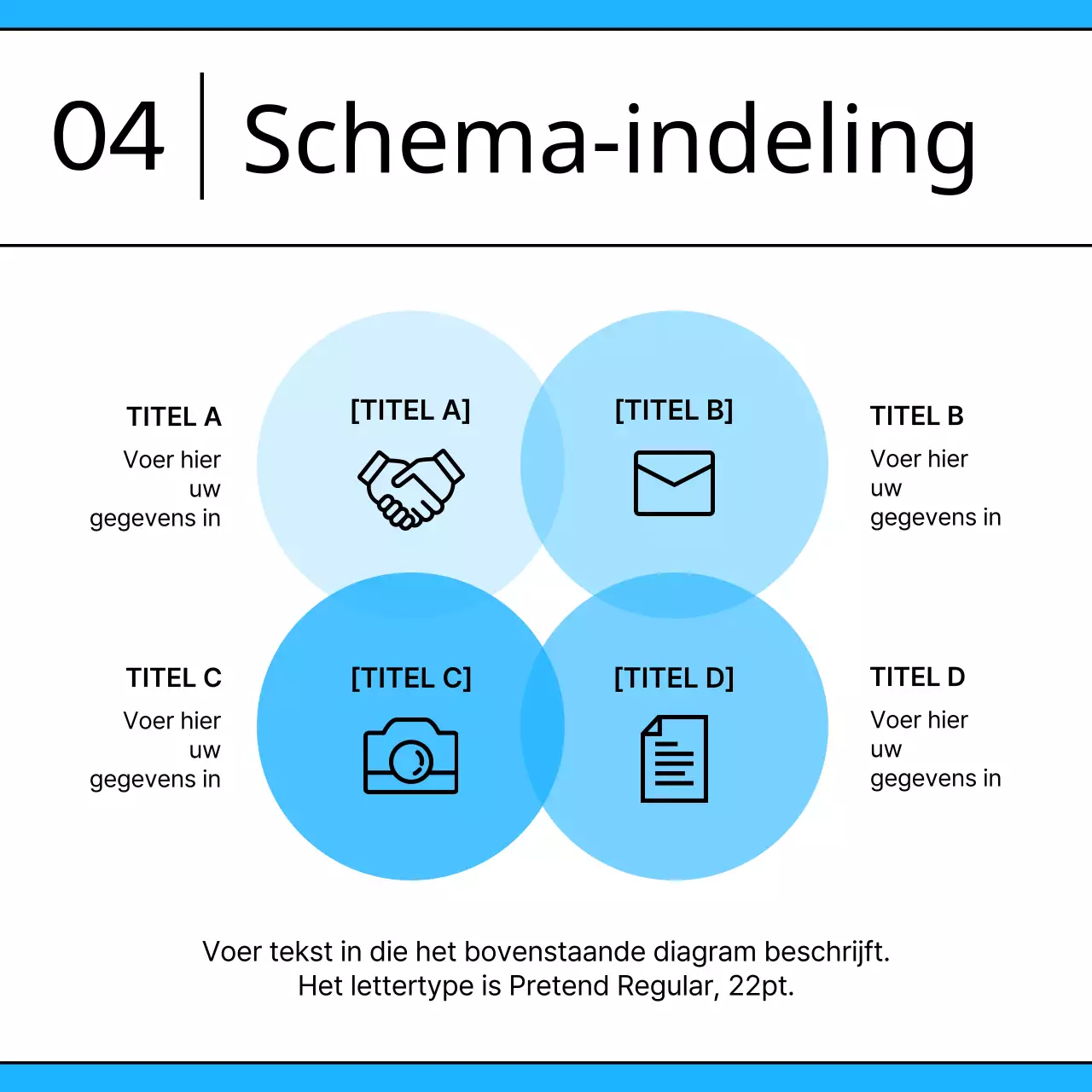 Promoot de lichtblauwe strakke sjabloon