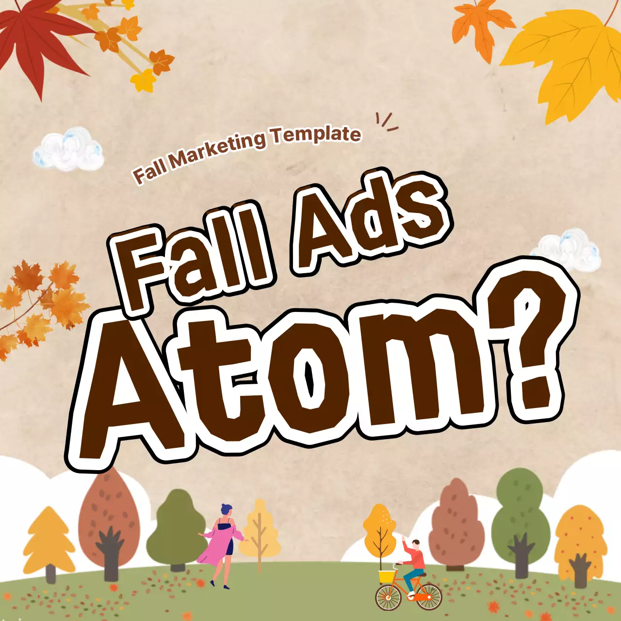 Brown Retro Autumn Promotion Instagram Carousel