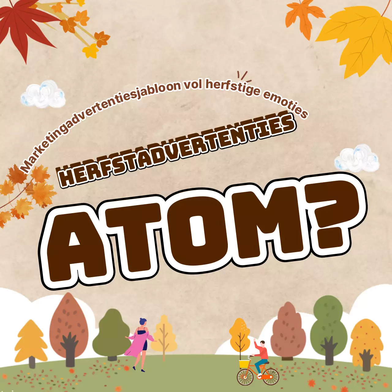 Beige Vintage Reclamegids