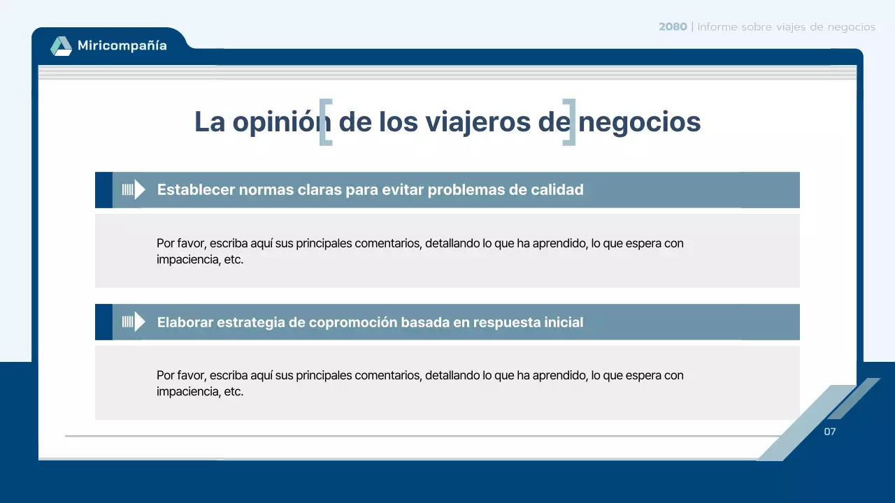 Contrato de informe de viaje limpio de color azul claro