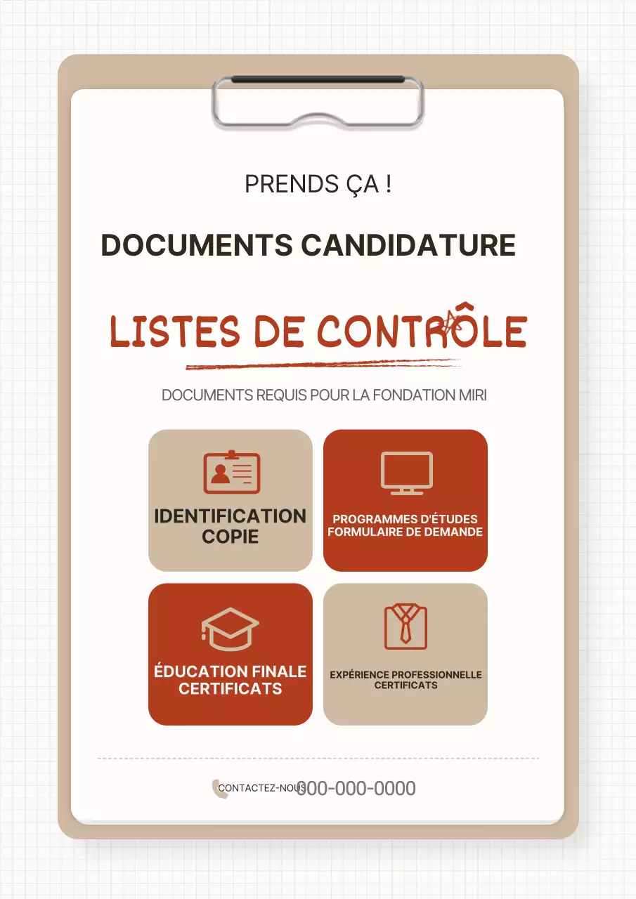 Beige Simple Letter Application Form