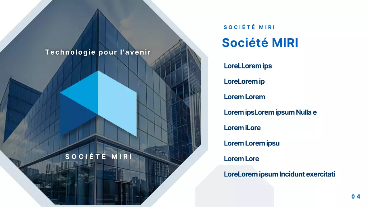 Promouvoir votre profil d'entreprise moderne et bleu