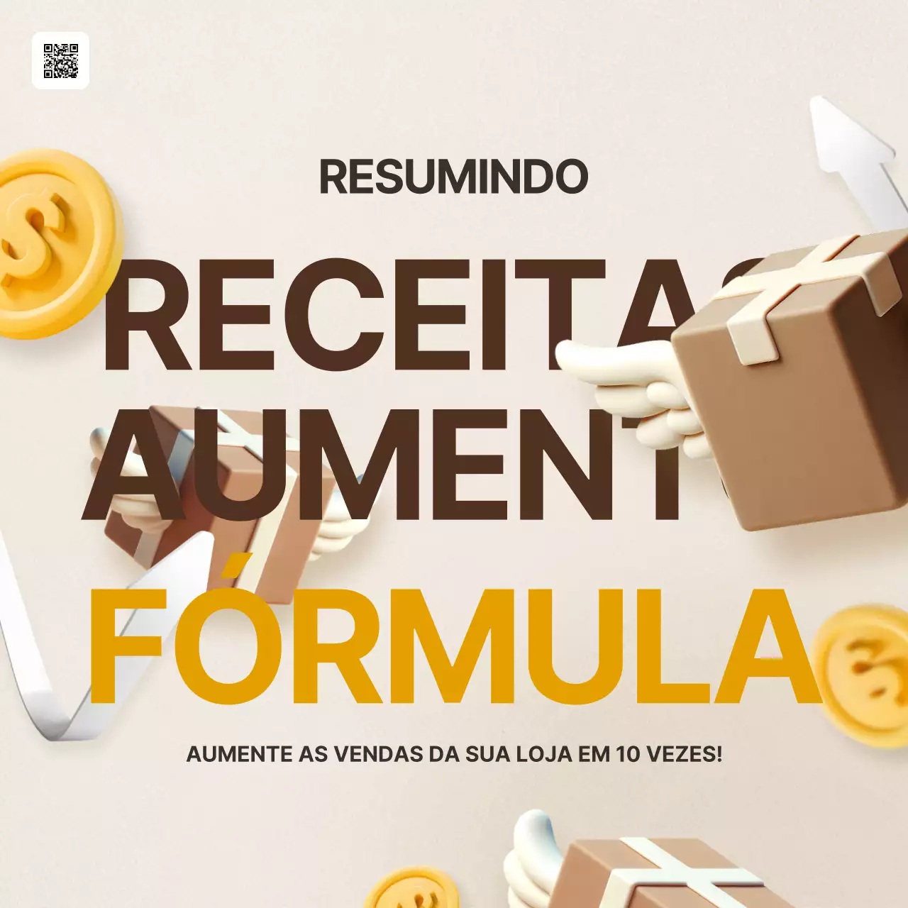 Promoção de vendas simples bege