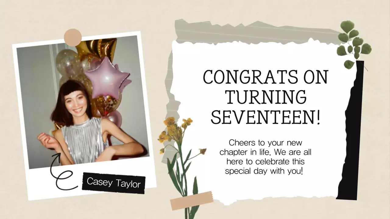 Beige Modern Birthday Invitation Presentation