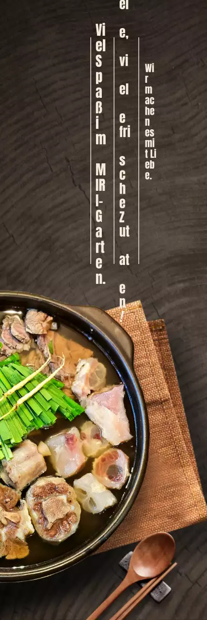Banner für ein warmes koreanisches Gartenrestaurant