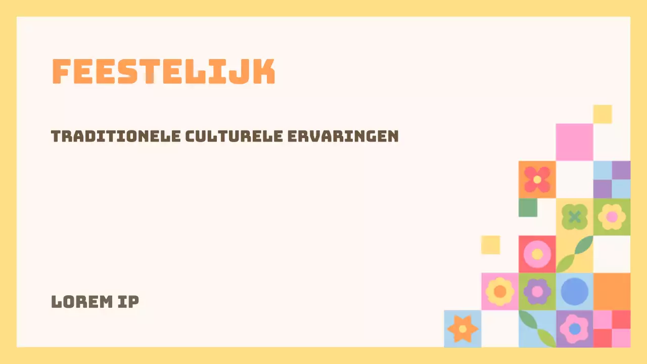 Gele en oranje gids voor traditionele culturele ervaringen