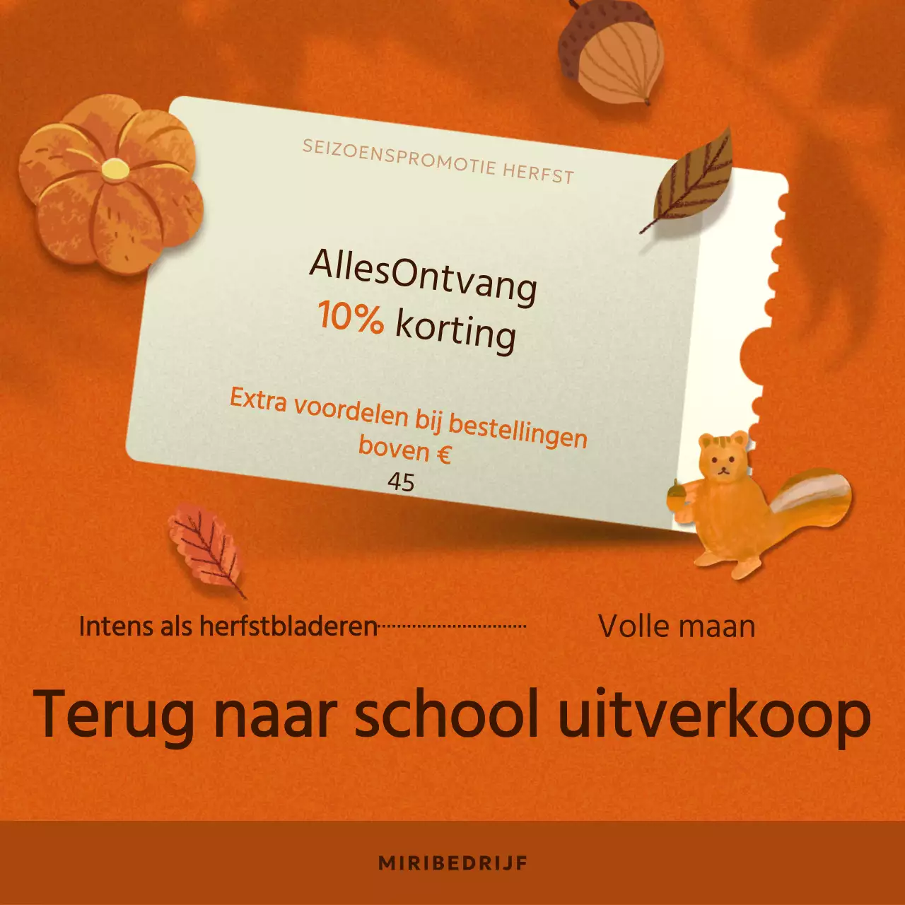 Een overzicht van herfstige promoties in oranje en bruin