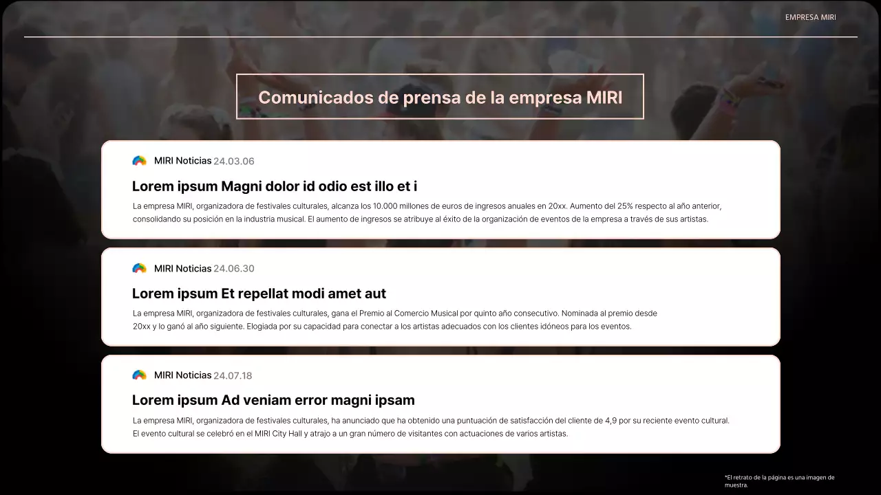 Un evento naranja y a la última