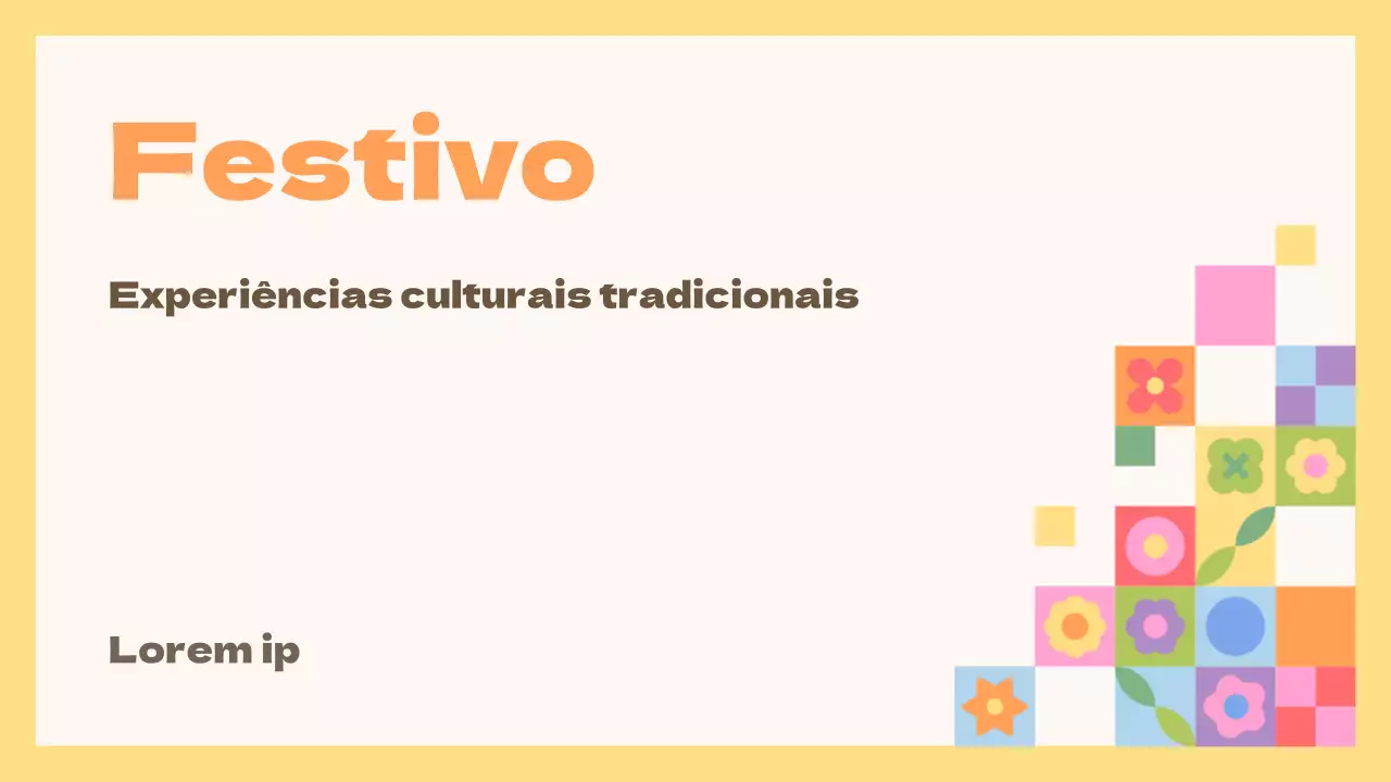 Guia de experiências culturais tradicionais amarelo e laranja