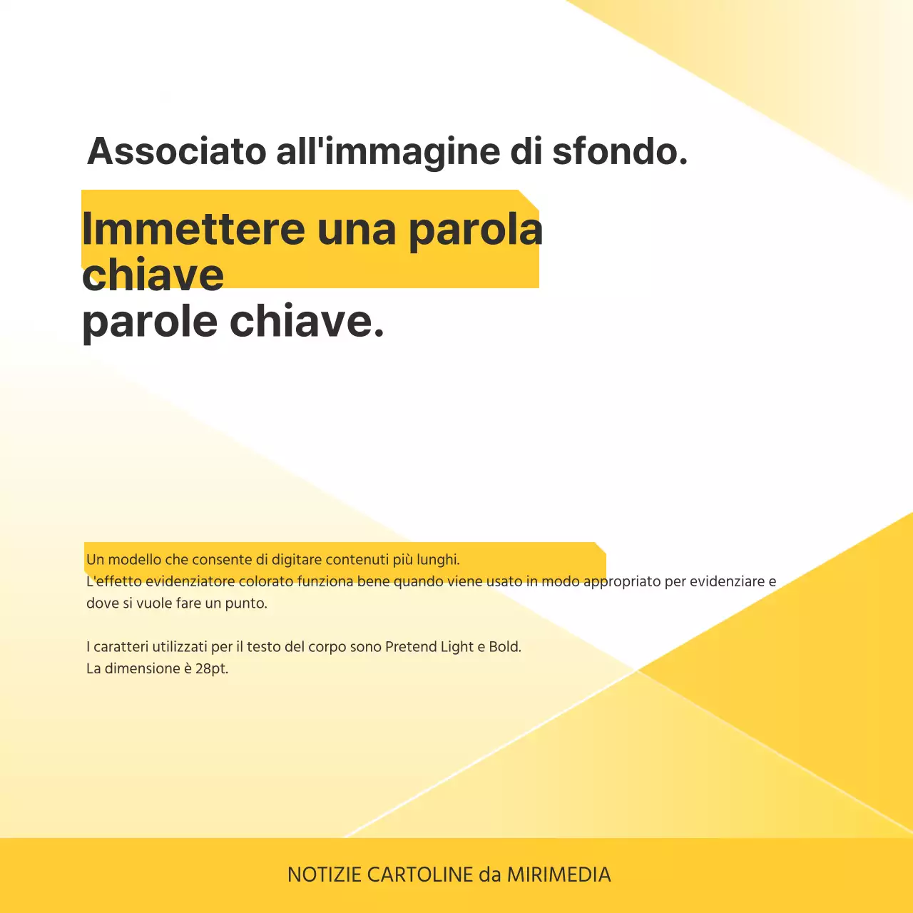 Promuovete la vostra attività Yellow Simple