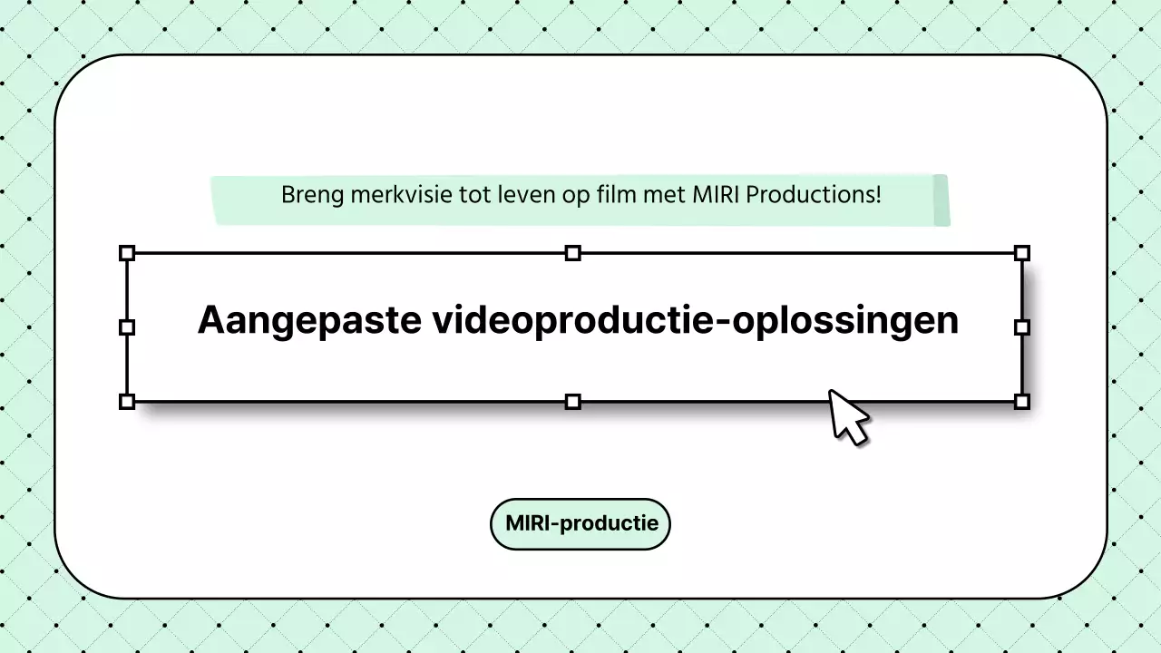 Eenvoudig, mintkleurig voorstel voor videoproductiebedrijf