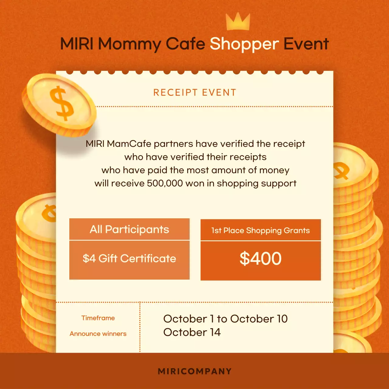 Orange Retro Fall Promotion Instagram Carousel