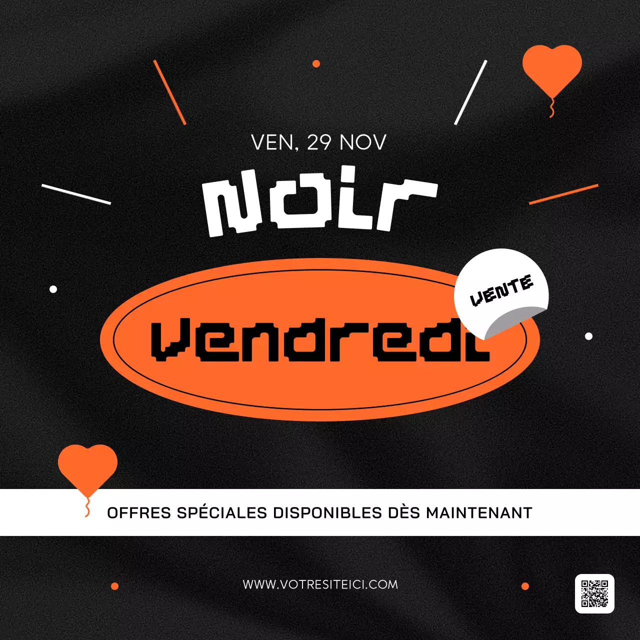 black trendy black friday promotion