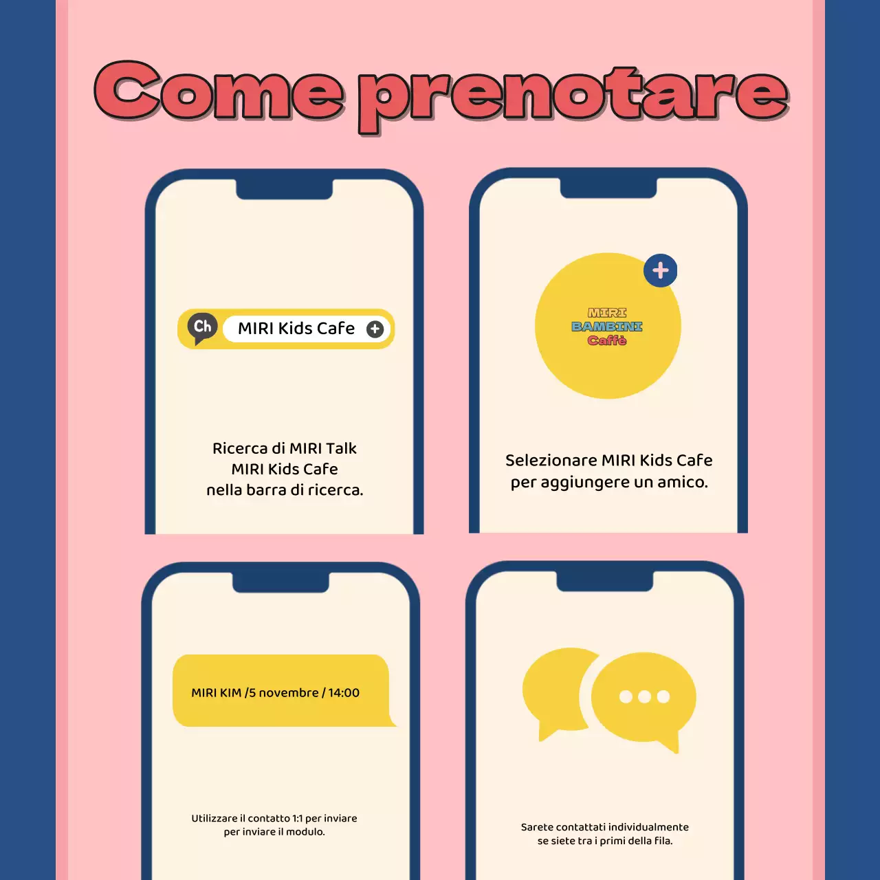 Promozione dell'accogliente caffè per bambini Blue's