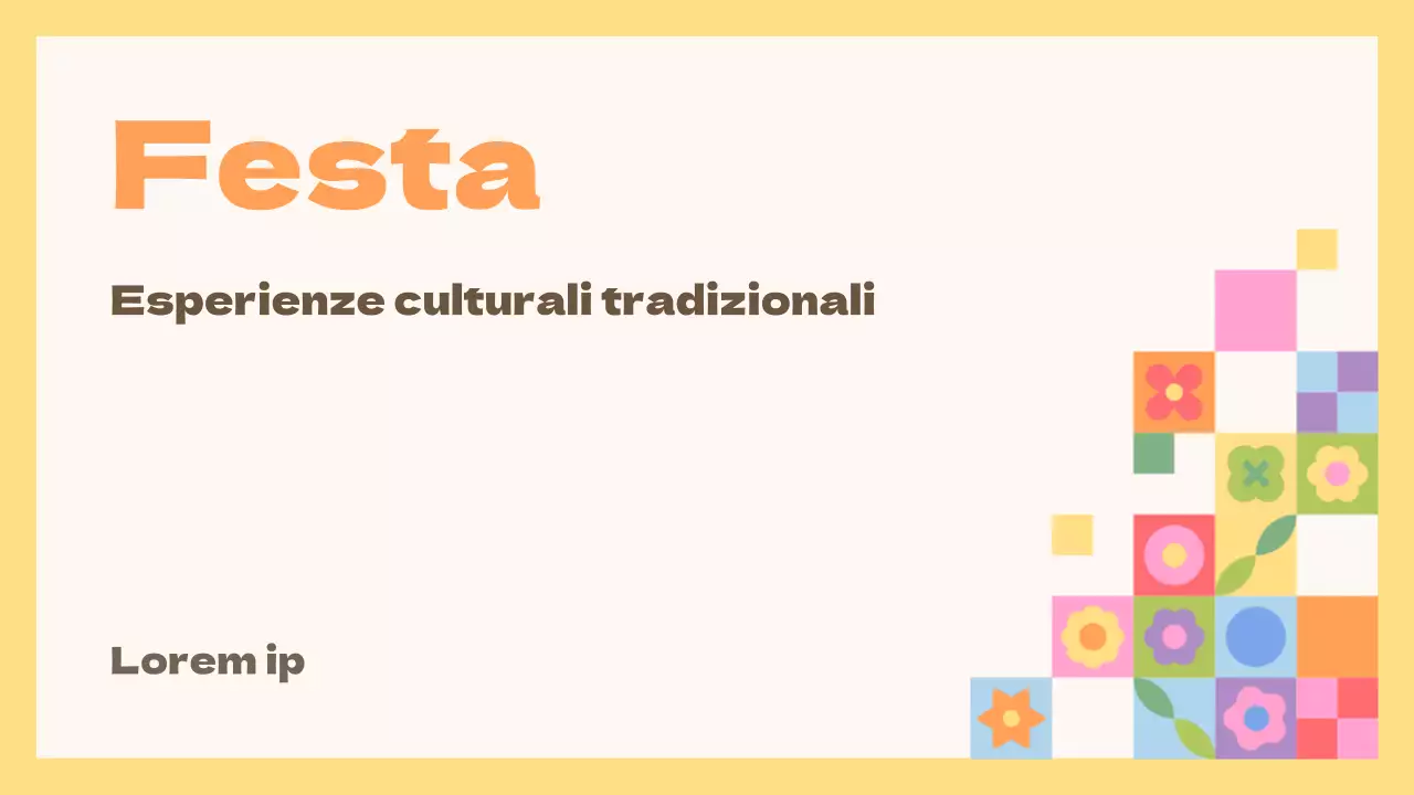 Guida all'esperienza culturale tradizionale gialla e arancione