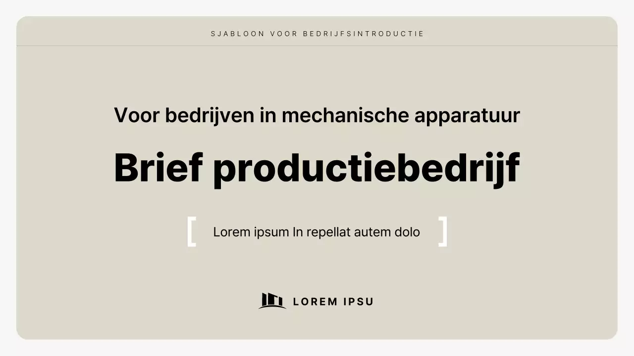 Beige Simple Beschrijving van het bedrijfsprofiel