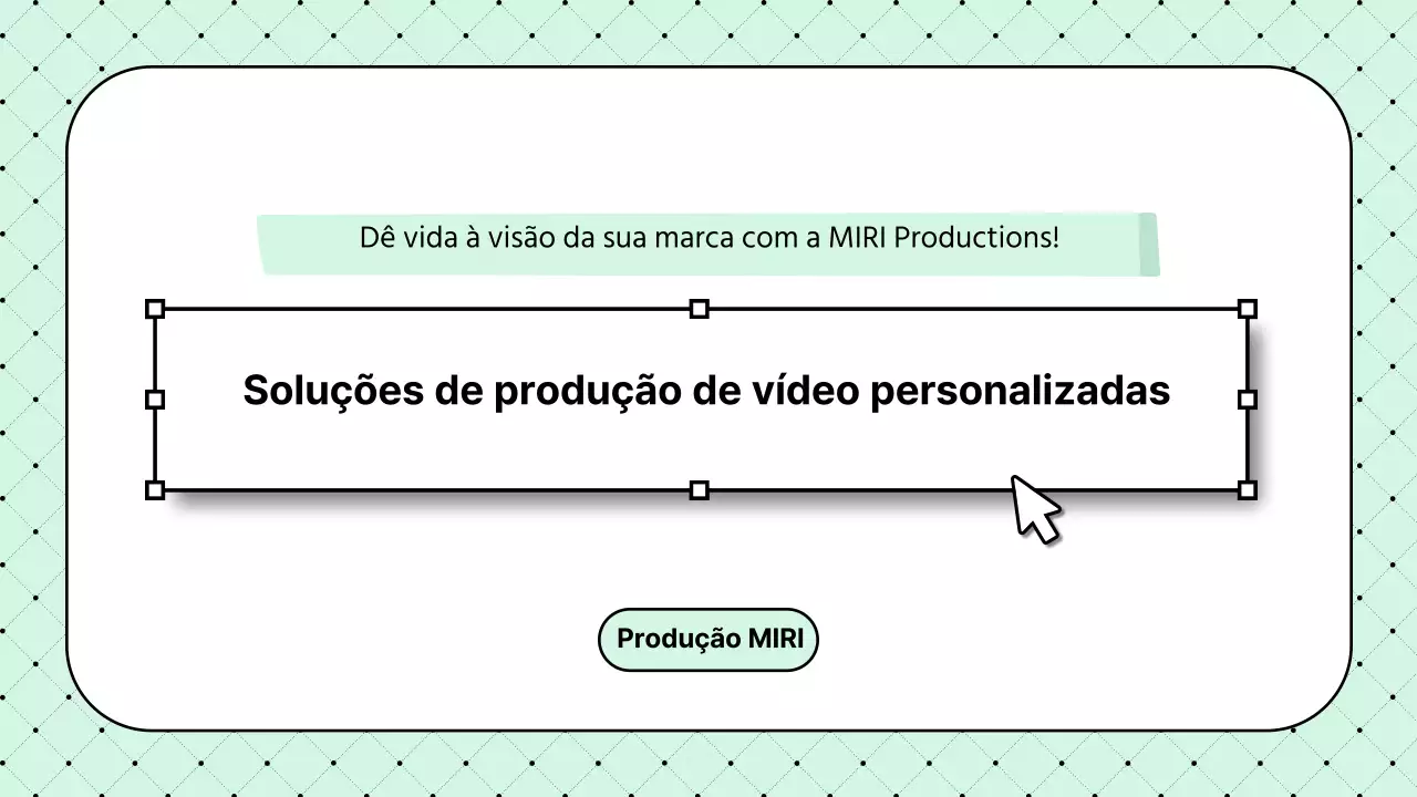 Proposta de empresa de produção de vídeo simples, cor de menta